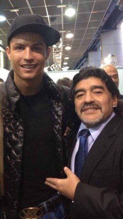 Junto al legendario Diego Armando Maradona