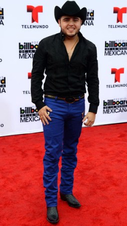 Singer Gerardo Ortiz en los Billboard Mexicanos 2013.