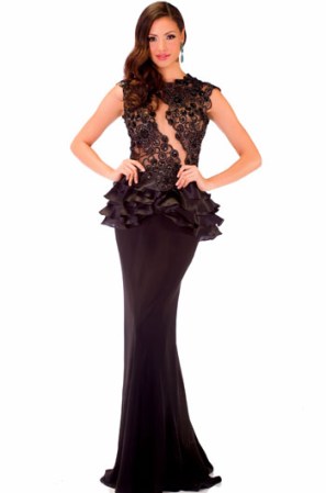La candidata puertorriqueña, Monic Perez, desplaza su belleza en Miss Universo 2013.