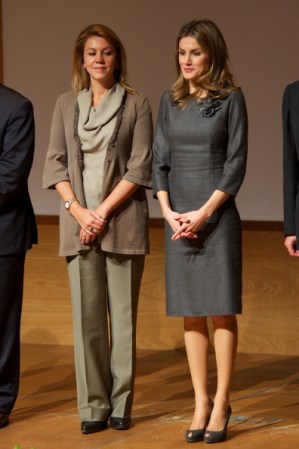 La Princess Letizia se atavió con un vestido gris sencillo. ¡Luce fantástica!