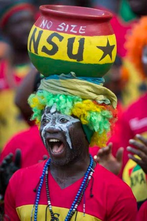 Ella es seguidora de la selección de Ghana.