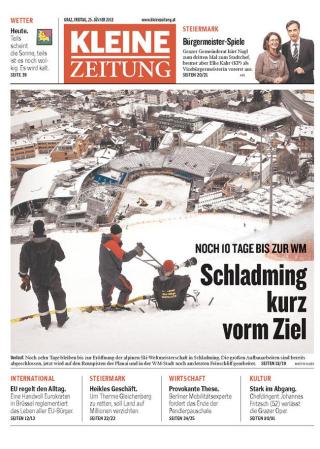 En Austria, el periódico Kleine Zeitung, acata las nuevas reglas gráficas haciendo prevalecer la imagen.