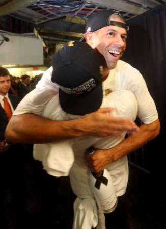 Shane Battier #31 contento por el éxito.