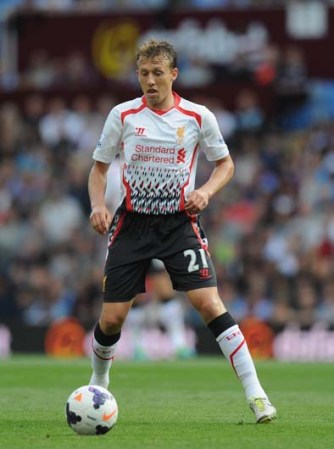 El brasileño Lucas, del Liverpool.