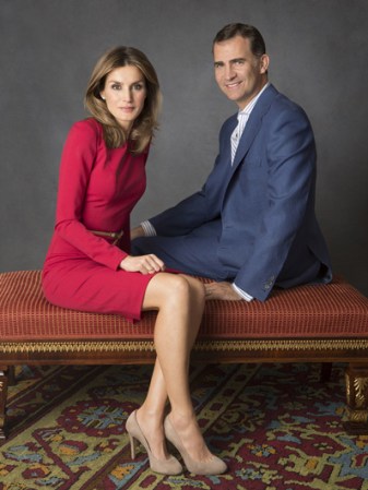 MADRID, SPAIN - SEPTEMBER 15: In this handout photo provided by the Royal Press Department, Princess Letizia of Spain and Prince Felipe of Spain pose at Zarzuela Palace on September 15, 2012 in Madrid, Spain. Princess Letizia of Spain celebrates her 40th birthday today. (Photo by Cristina Garc�a Rodero/Royal Press Department via Getty Images)