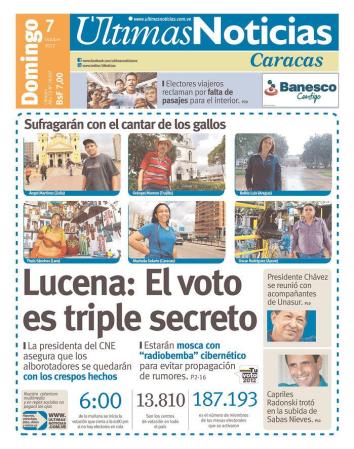 Caracas, Venezuela. Ultimas Noticias.