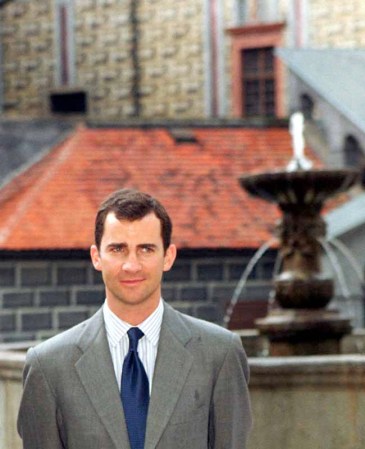 El 8 de febrero de 1968 fue bautizado en el Palacio de la Zarzuela por el Arzobispo de Madrid, recibiendo los nombres de Felipe Juan Pablo Alfonso de Todos los Santos de Borbón y Grecia.