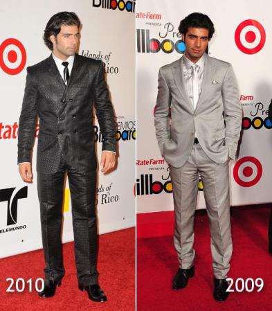 Jencarlos Canela<br /><br />Clásico en 2009, arriesgado un año después, se ve guapísimo en ambos casos.