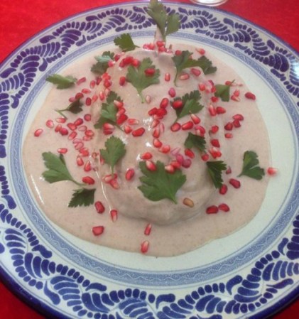 Chiles en Nogada, tradicional manjar mexicano.