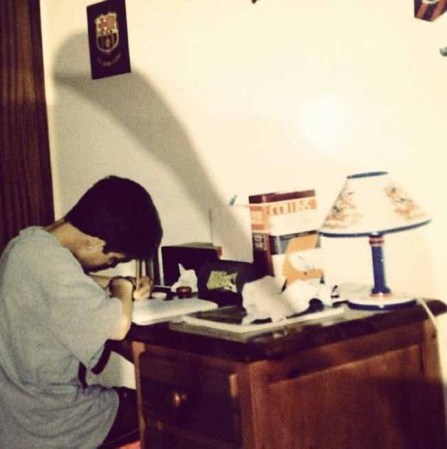 Cesc Fabregas estudianto cuando era un niño.
