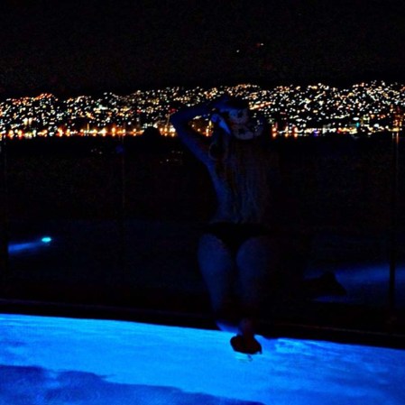 Una anoche en Acapulco en el yate.