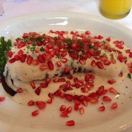 Chiles en Nogada, un manjar mexicano.