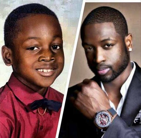El antes y ahora de Dwyane Wade.