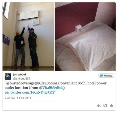 Calentador demasiado alto. Enfuche de electricidad justo en la cabecera de la cama.