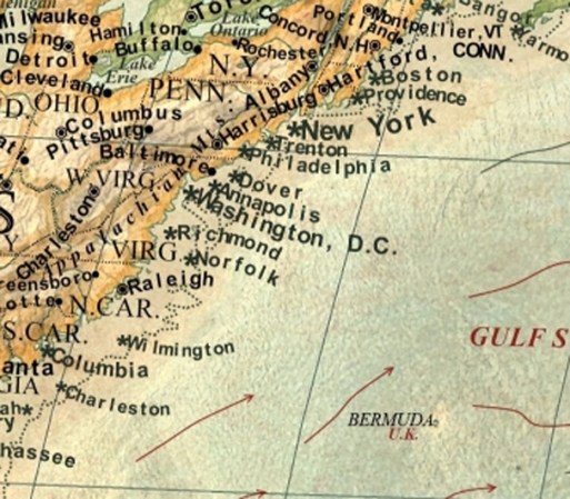 Una gran parte de la Costa Este desaparecería debajo del agua, y con ello ciudades como Nueva York, Richmond, Washington D.C., Miami y Nueva Orleans.