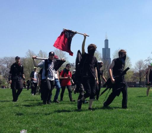 MAYO 1, 2013 - Imágenes de Union Park, en Chicago, sitio de partida de una marcha en pro de la inmigración.