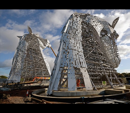 “The Kelpies”, obra del escultor Andy Scott, en Falkirk, Escocia.
