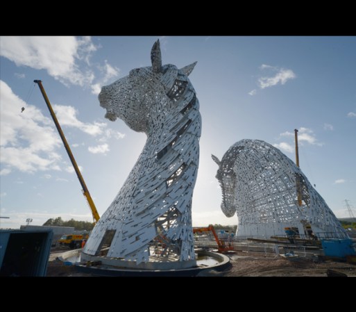 “The Kelpies”, obra del escultor Andy Scott, en Falkirk, Escocia.