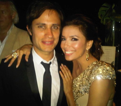 Eva Longoria con el actor, Gael García bernal, el actor de cine, teatro y televisión. Gael García alcanzó renombre en 2002, cuando hizo el protagónico de "El crimen del padre Amaro", nominada al Oscar como mejor película extranjera.