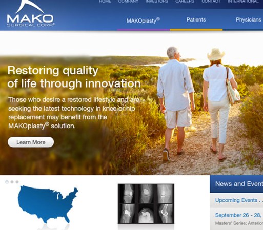 Mako Surgiral <br /><br />Industria: Servicios médicos <br /><br />Puestos de trabajo: Ingeniero en sistemas biomédicos, Gerente de ventas, Especialista en ventas, Ingeniero de redes<br /><br />Las plazas son para: California, Florida, Illinois, Iowa, New Jersey, Maryland, Minnesota