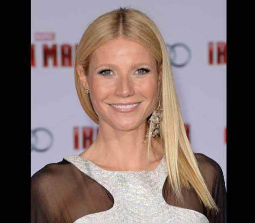 Gwyneth Paltrow llegó muy sonriente al estreno de su nueva película “Iron Man 3”.