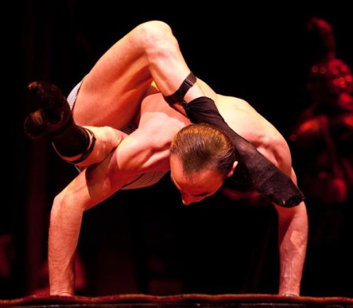 Zumanity mezcla a la perfección increibles actos de acrobacia, con el tema de la sensualidad.