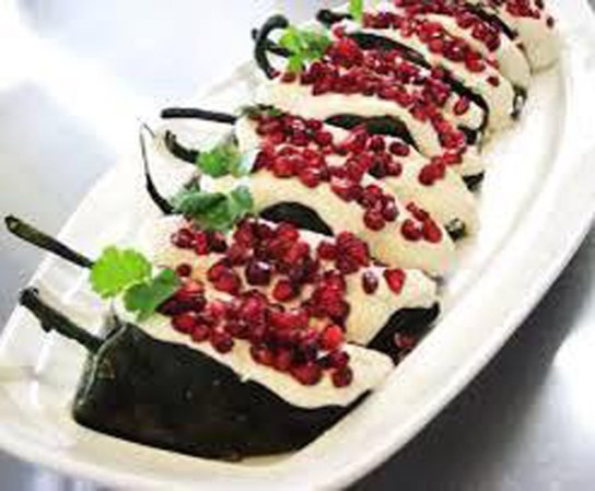 Chiles en Nogada, un manjar mexicano.