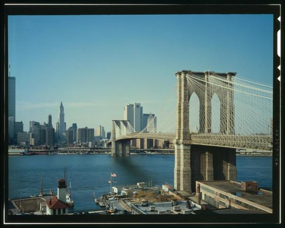 Imágenes históricas del Puente de Brooklyn.