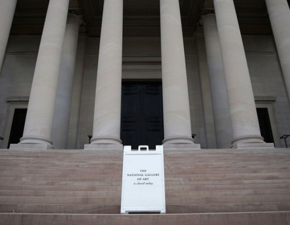 El National Gallery of Art de Washington, cerrado.