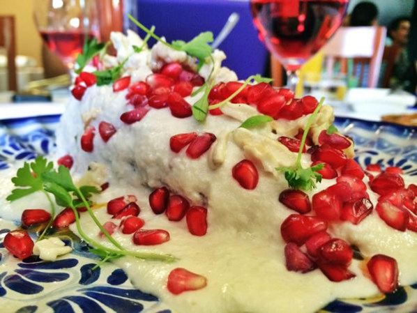 Chiles en Nogada, tradicional manjar mexicano.