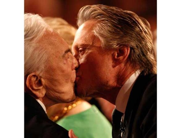 Kirk y Michael Douglas, padre e hijo.