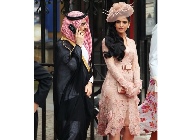 El príncipe saudí Al-Waleed bin Talal con la princesa Ameerah.