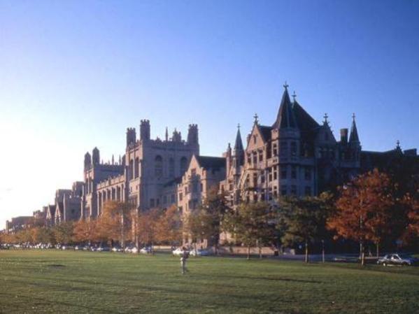 La Universidad de Chicago, fundada en 1890, cuenta con una serie de edificios estilo gótico característico de las escuelas de altos estudios denominadas “Ivy League” o Liga de la Hiedra. Está ubicada en el Sector Sur de Chicago a unos 30 minutos del centro (5801 S Ellis Ave.)