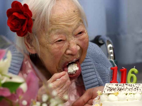 Misao Okawa, la mujer más vieja del mundo cumple 116 años.