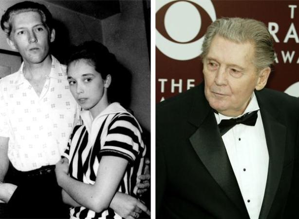 El cantante Jerry Lee Lewis ha estado metido en múltiples escándalos, empezando con su boda con una prima lejana que tenía 13 años. Posteriormente en 1976 disparó (aparentemente de forma accidental) contra el músico Norman Owens y casi le mata, por lo que fue demandado en corte y tuvo que abonar una compensación.
