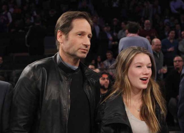 El actor David Duchovny y su hija Madelaine