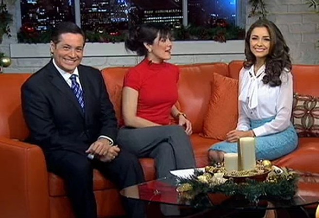 4 DE ENERO, 2013: La nueva Miss Universo, Olivia Culpo, estrena el año nuevo en Telemundo Nueva York.