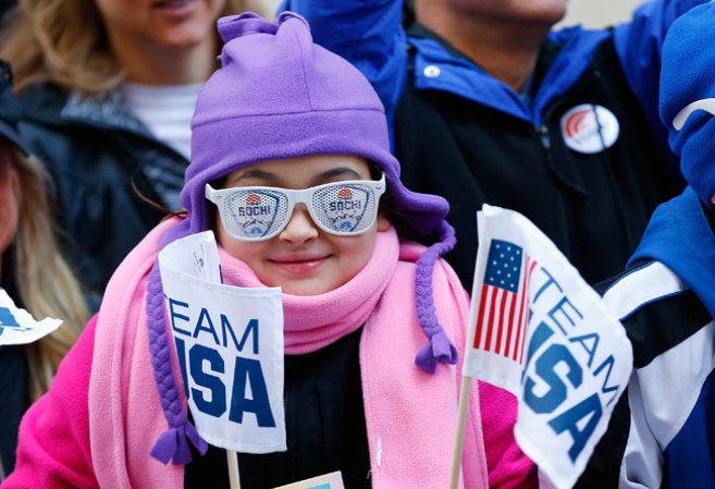 Una de las fanáticas apoyando el evento y al equipo de USA.