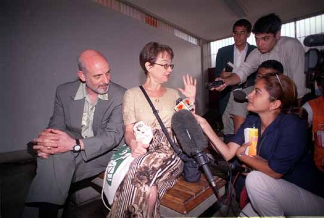 Fotos tomadas durante el juicio de Lori Berenson.