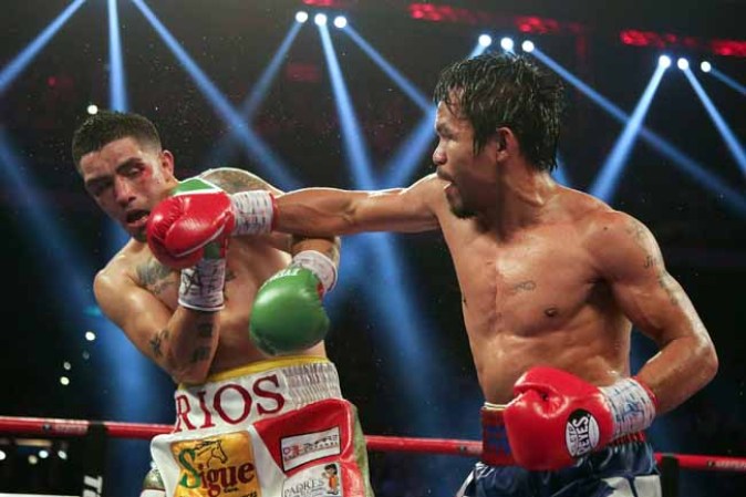 Paris Hilton, testigo de la derrota de Ríos frente a Pacquiao.