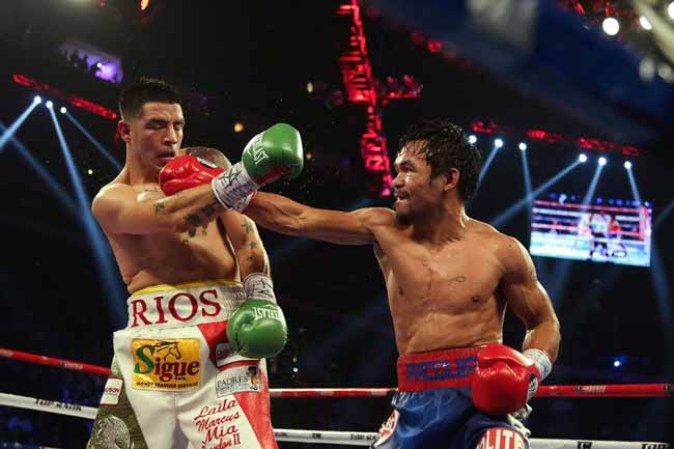 Paris Hilton, testigo de la derrota de Ríos frente a Pacquiao.