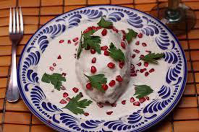 Chiles en Nogada, un manjar mexicano.