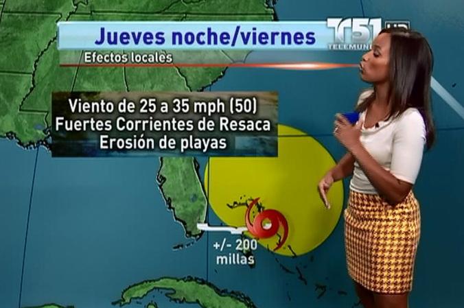 Aquí en el sur de la Florida podrían llegar a sentirse vientos de hasta 35 millas por hora.