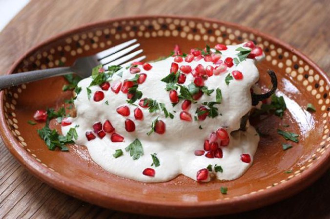 Chiles en Nogada, tradicional manjar mexicano.