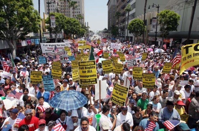 Marcha en Los Ángeles.