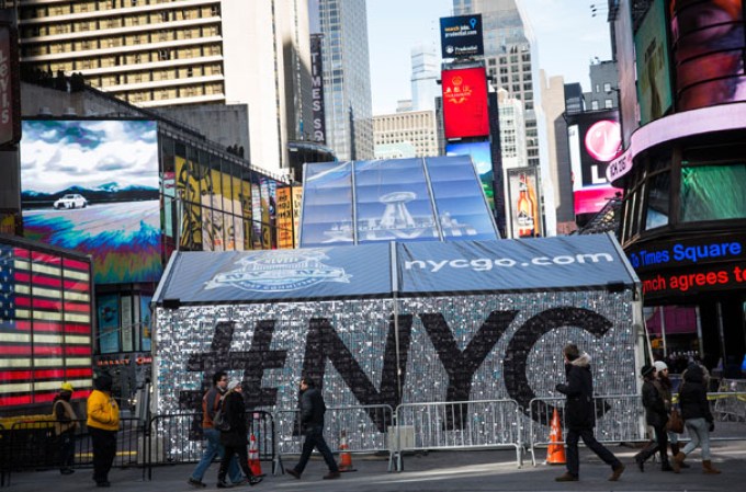 Varias cuadras de la avenida Broadway fueron cerradas para convertirlas en “Super Bowl Boulevard”, con motivo de la semana del Super Bowl XLVIII.