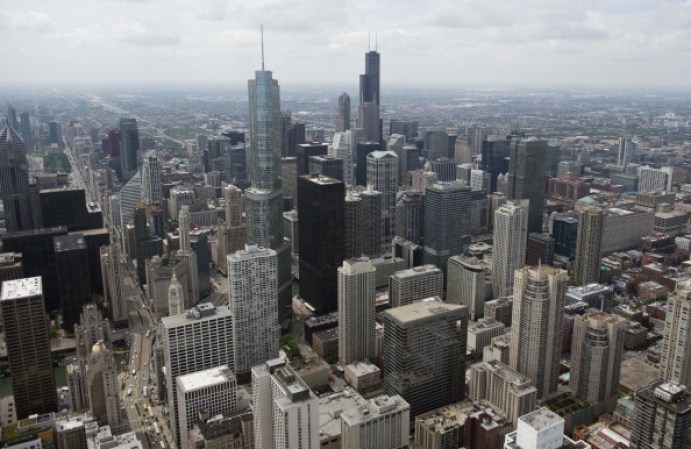 Panorámica de los edificios más altos en Chicago, entre ellos la "Torre Willis".