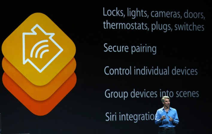 Apple anunció una nueva tecnología para controlar puertas de garaje, termostatos y tros sistemas electrónicos de la casa. Aunque la compañía no reveló como integraría estos elementos, llamó al sistema HomeKit.