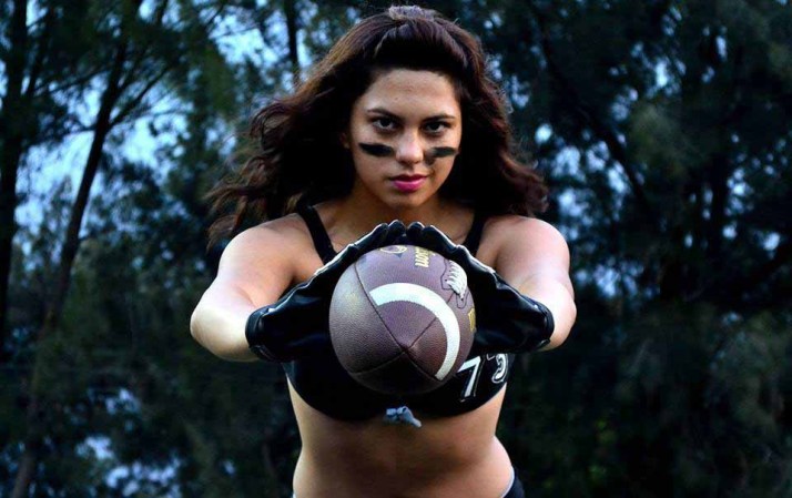 Bella jugadora del equipo de las panteras
