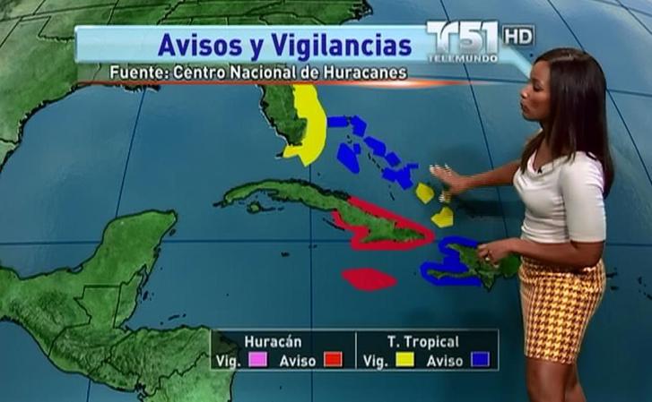 A las 11 a.m. presentaba vientos de 80 millas por hora.